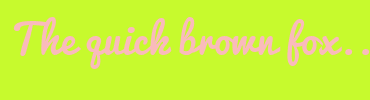 Image with Font Color FABBBB and Background Color C7FA2D